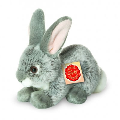 Stofftier Hase grau 18 cm